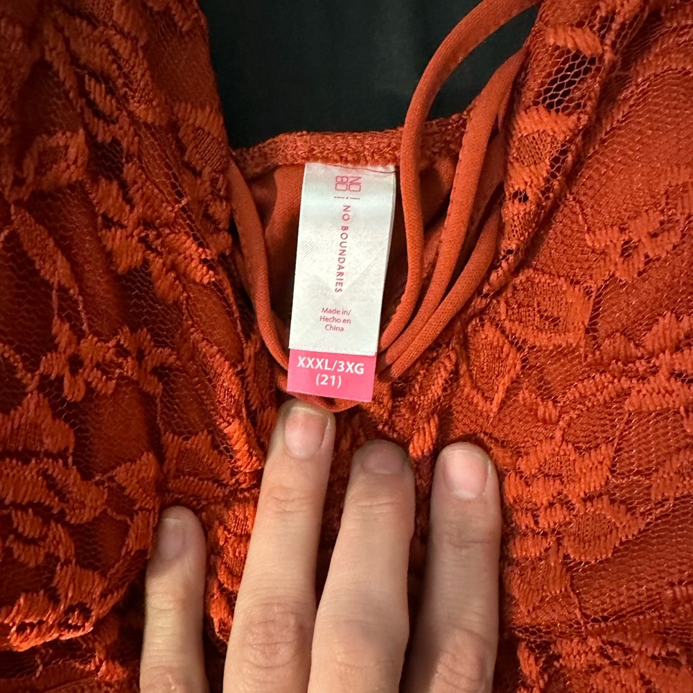 Orange floral walk through dress/jumpsuit